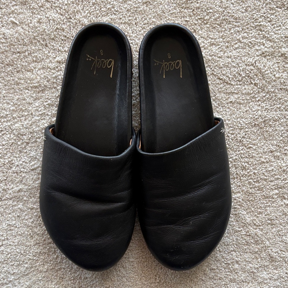 beek Black Leather Women's Mules - Picture 2 of 5